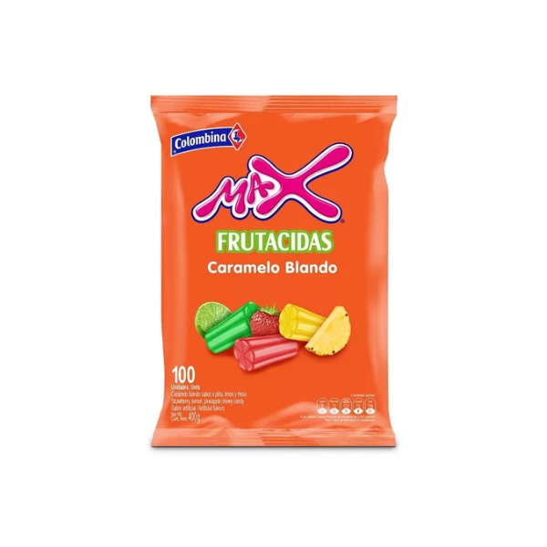 280 CARAMELO MAX COMBI FRUTAS ACIDAS 100 CJ*16