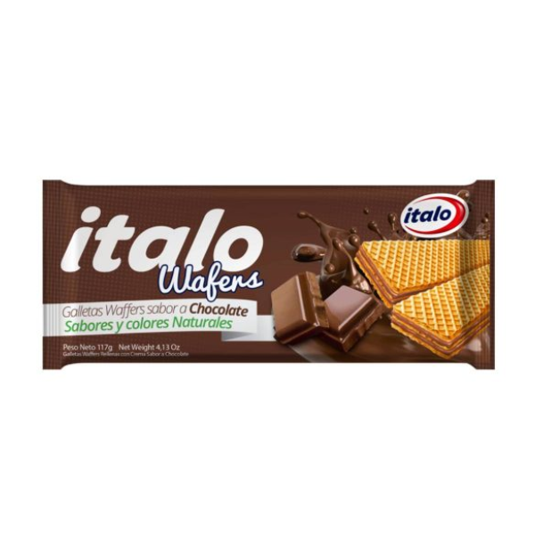 407 GALLETA WAFER ITALO TACO GRANDE CHOCOLATE 117GR*48