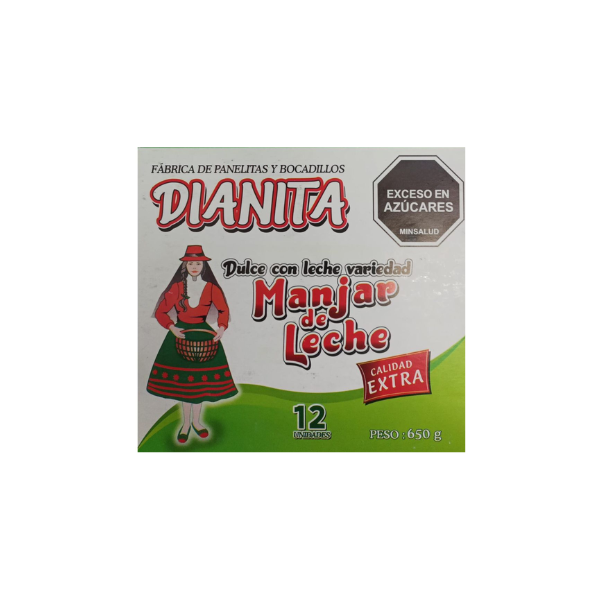 144 BOCADILLO MANJAR DE LECHE DIANITA 12 CJ20   Mayorista AhorroPlus