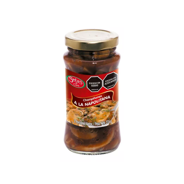 1707 SETAS CUVIA CHAMPIÑONES NAPOLITANA 235GR CJ12   Mayorista AhorroPlus