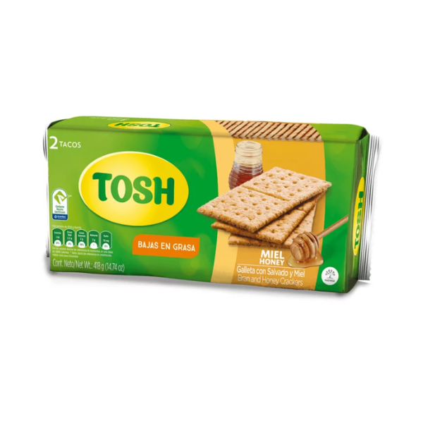 1798 TOSH CRACKERS MIEL 2 TACOS 418GR CJ*24