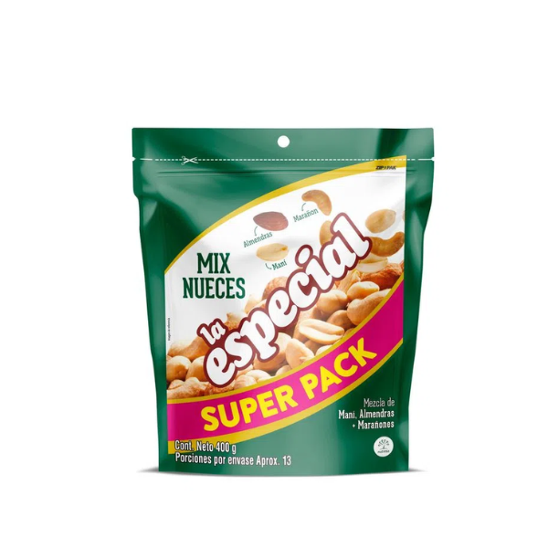 1813 MANI DOY PACK LA ESPECIAL NUECES GRANDE 400GR CJ*12