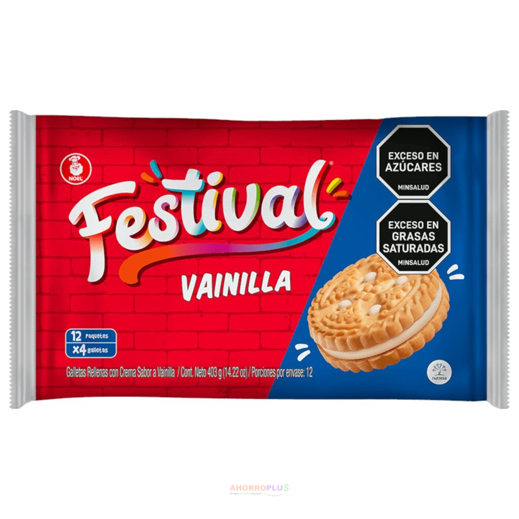 111 GALLETA FESTIVAL4 SVAINILLA CJ24   Mayorista AhorroPlus