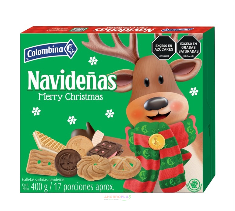4001 NVD GALLETA NAVIDEÑAS COLOMBINA 400GR CJ12   Mayorista AhorroPlus