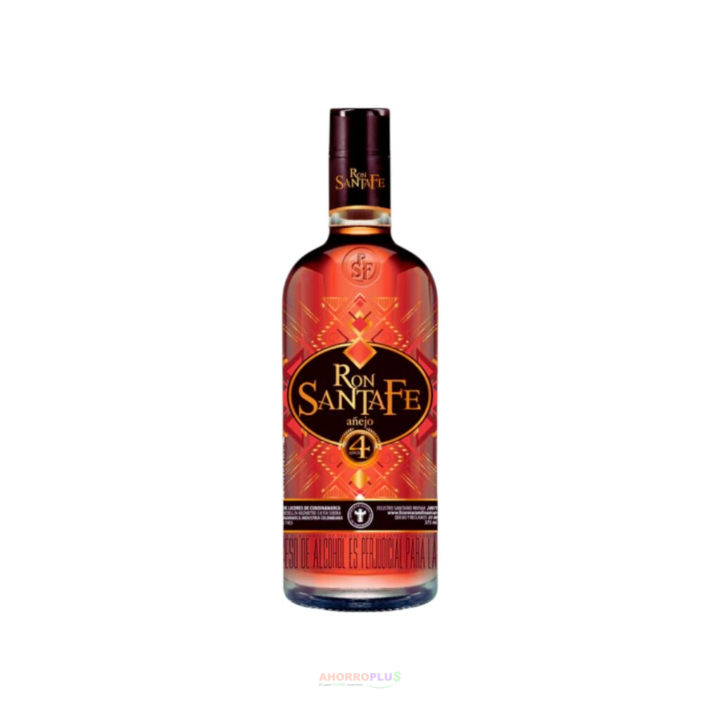 5 RON SANTAFE 12 375ml CJ24   Mayorista AhorroPlus