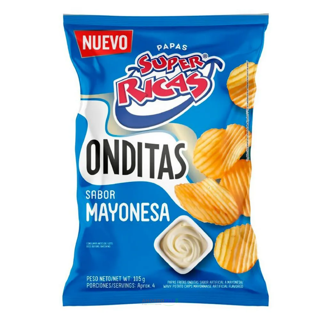 2931-PAPAS-SUPER-RICAS-ONDULADAS-MAYONESA-105-GR - Mayorista AhorroPlus Papas super ricas onduladas mayonesa 105gr Mayorista AhorroPlus