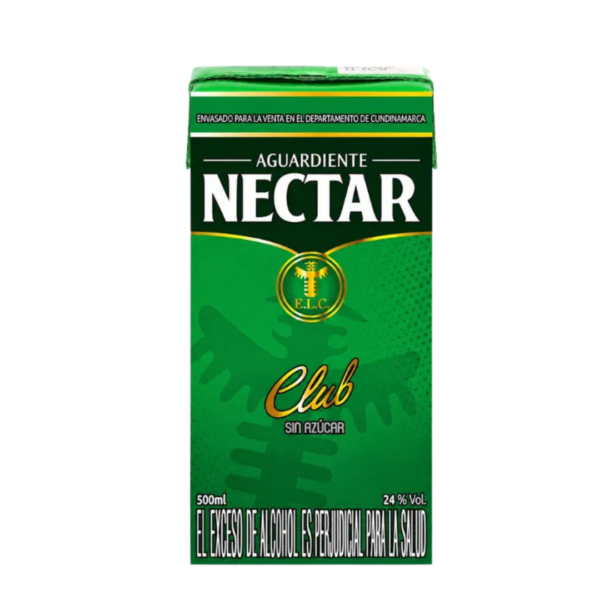 1173 AGUARDIENTE NECTAR CLUB 500 MEDIO LITRO*24